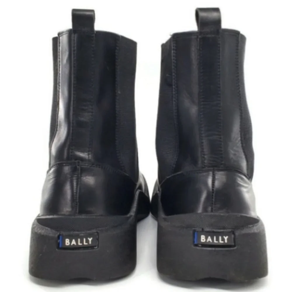 Bally Sesvenna Black Leather Pull-On Comfort Chelsea Boots - Picture 3 of 13